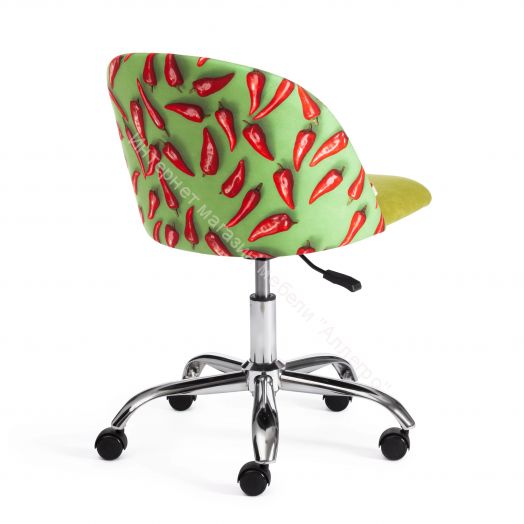 Кресло MELODY ткань/флок, олива, Botanica 03 pepper/23