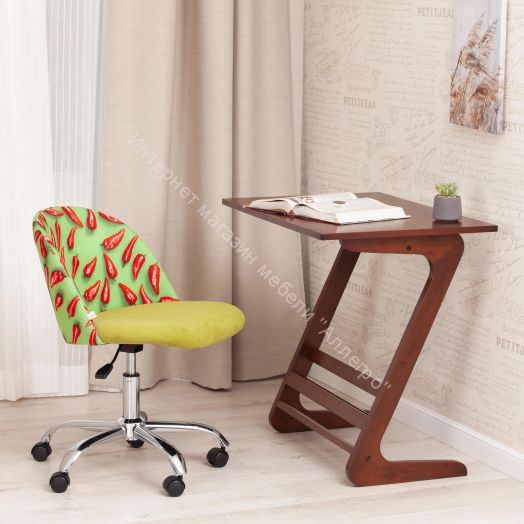 Кресло MELODY ткань/флок, олива, Botanica 03 pepper/23