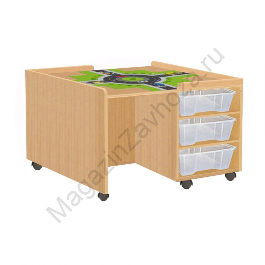 МНОГОФУНКЦИОНАЛЬНЫЙ СТОЛ 3 ящика без полки с дорогой
