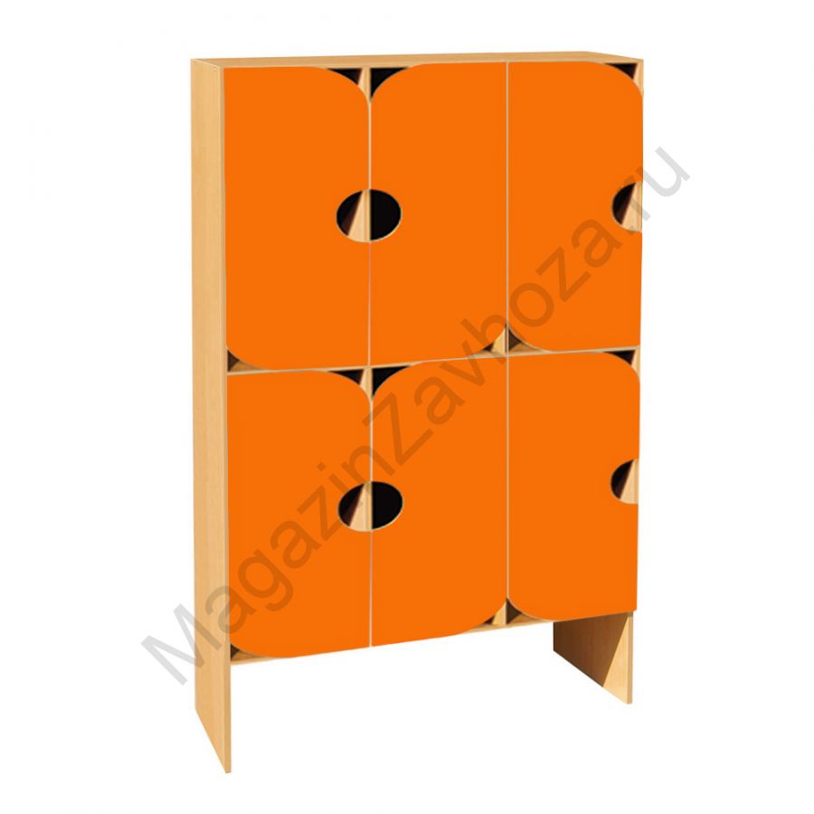 ШКАФ ДВУХЪЯРУСНЫЙ ШНД-7 (ЛДСП) 6 СЕКЦИЙ