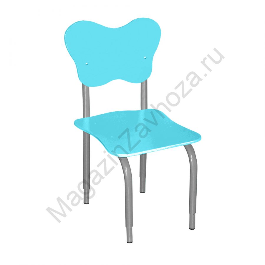 СТУЛ НА М/К РЕГУЛИРУЕМЫЙ 2 МДФ ФИГУРНЫЙ (БИРЮЗА)