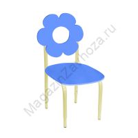 СТУЛ ДЕТСКИЙ НА М/К РЕГУЛИРУЕМЫЙ 2 МДФ ЦВЕТОК (СИНИЙ)