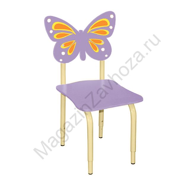 СТУЛ ДЕТСКИЙ НА МЕТАЛЛОКАРКАСЕ РЕГУЛИРУЕМЫЙ БАБОЧКИ 120 ИРИС