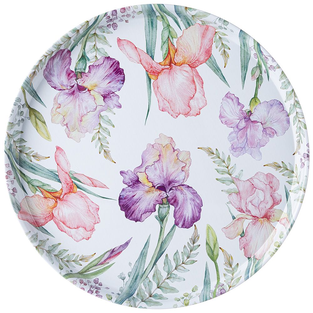 ПОДНОС СЕРВИРОВОЧНЫЙ AGNESS "ИРИСЫ" 33*2,1 СМ