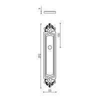 Ручка на планке Venezia Angelina PL96 WC-4. схема