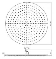 Тропический душ Zucchetti Isyarc 40 см Z94267 схема 1