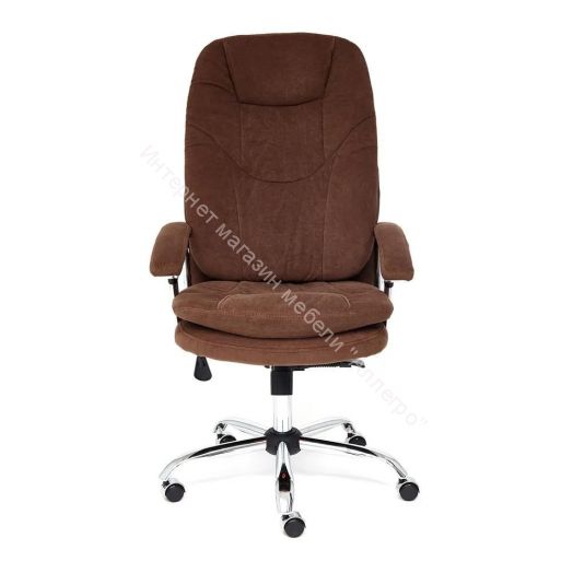 Кресло SOFTY LUX флок, коричневый, 6