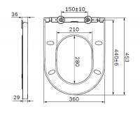 Сиденье для унитаза-компакта с микролифтом, быстросъемное AM.PM Inspire C507854WH