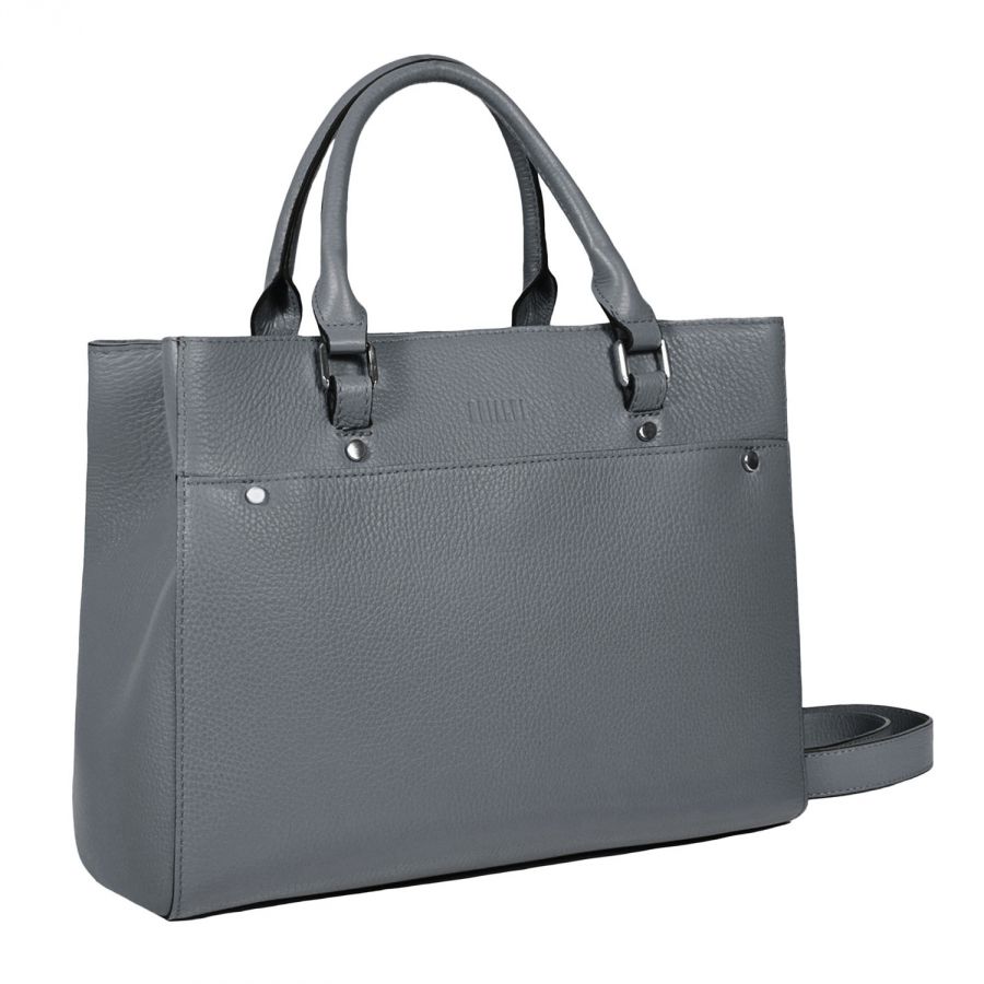Классическая женская сумка BRIALDI Greta (Грета) relief grey