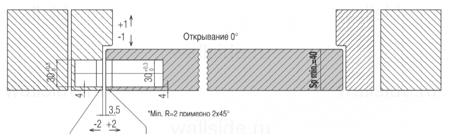 Скрытая петля K2000 Twist Мат.хром с системой автоматического закрывания