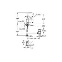 Смеситель Grohe Essence для раковины 23463001 схема 10