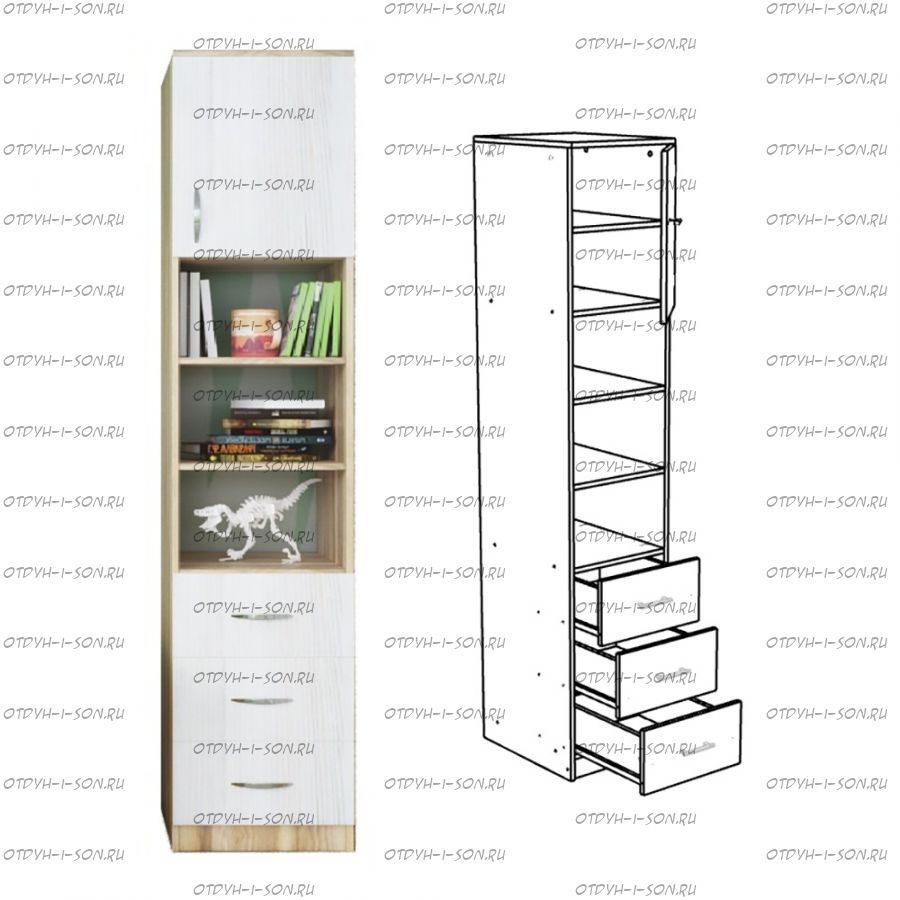 Шкаф-пенал Кадет-1 (40х50х200)