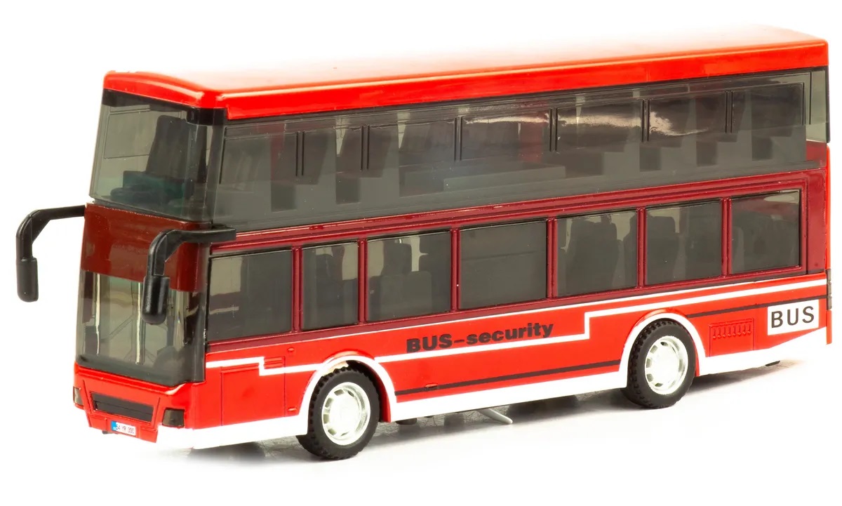 Автобус металлический инерционный свет музыка 20 см. (YD6632A) 1:48