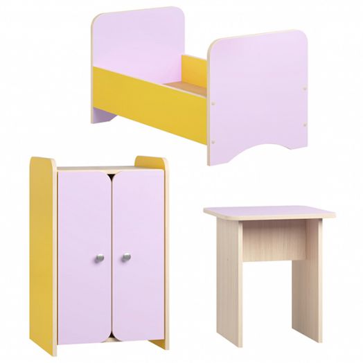 РСН-0151 Кукольной набор "Спальня" (3 предмета)