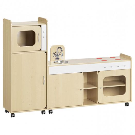РСН-0121 Передвижная Детская Кухня "Эко" ЛДСП 1700х350х1150(605) мм