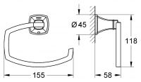 Бумагодержатель Grohe Grandera 40625IG0 схема 3