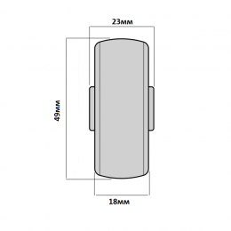Ролик для чемоданов К-101 49*23