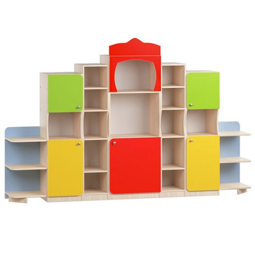 РСН-0195 Стеллаж для игрушек "Горка" (2800x440x1820 мм)