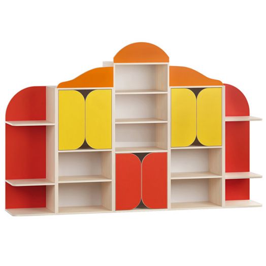 РСН-0193 Стеллаж для игрушек "Бабочки" (2520x420x1532 мм)