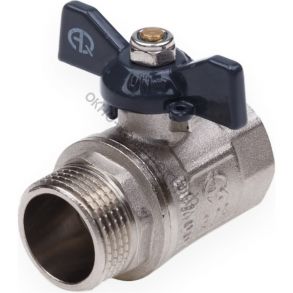 КРАН  шар. AQUALINK 1/2"  ВР-НР БАБОЧКА (никелированный)