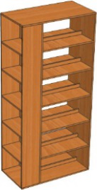 Шкаф-стеллаж 3-х сторонний