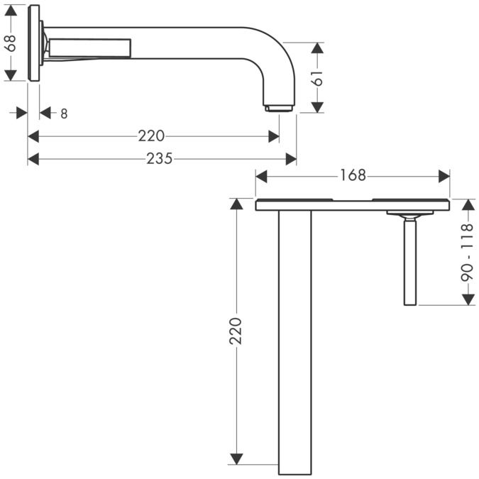 Смеситель Hansgrohe AXOR Citterio для раковины 39115000 ФОТО