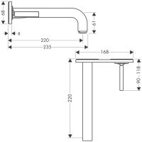 Смеситель Hansgrohe AXOR Citterio для раковины 39115000 схема 1