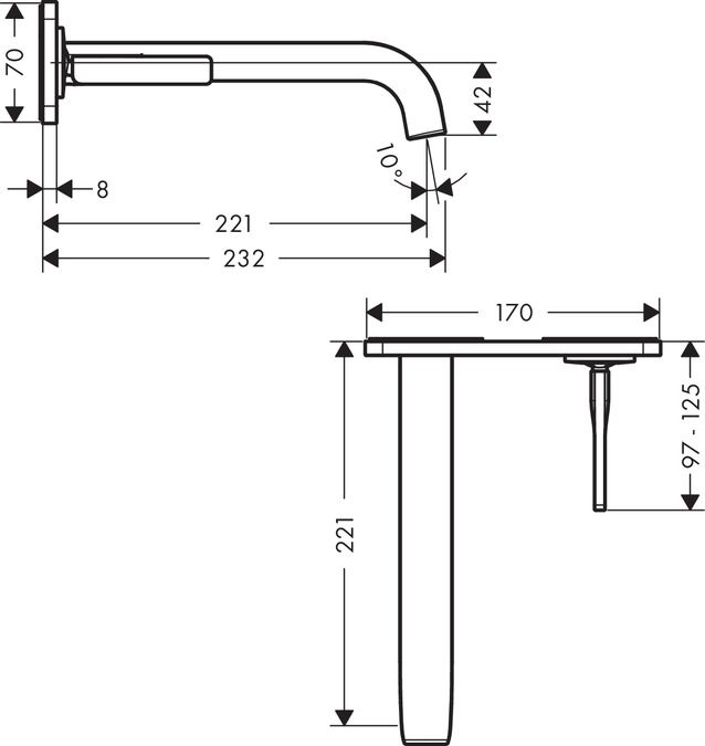 Смеситель Hansgrohe AXOR Citterio E для раковины 36114000 ФОТО