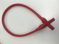 Ручка кожаная для сумок. Цвет: красный, 76 см