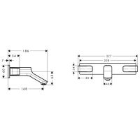 Смеситель Hansgrohe AXOR Urquiola для раковины 11042000 схема 1