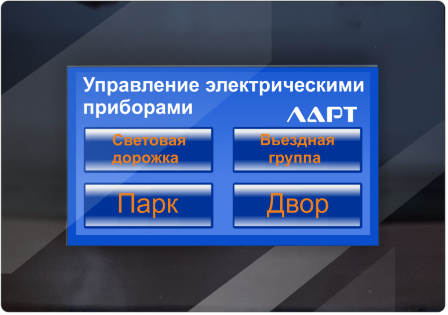 Панель управления электрическими приборами удаленных обьектов