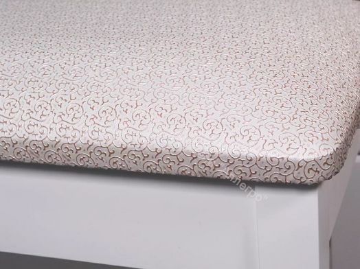 Банкетка “Рози” (Белый/Броде 024 Бело-Бронзовый)