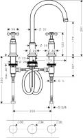 Смеситель Hansgrohe AXOR Montreux для раковины 16513000 схема 1