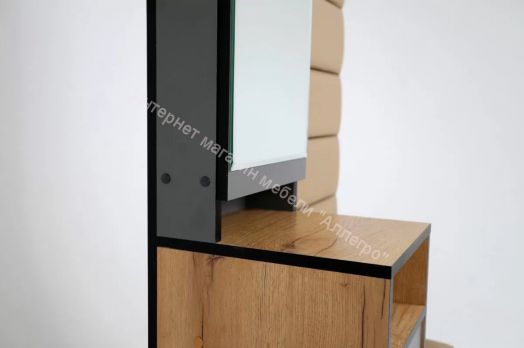 Прихожая Ольга-Лофт 1 (Дуб Крафт Золотой/Темно-Серый)