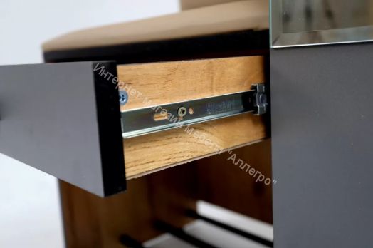 Прихожая Ольга-Лофт 2 (Дуб Крафт Золотой/Темно-Серый)