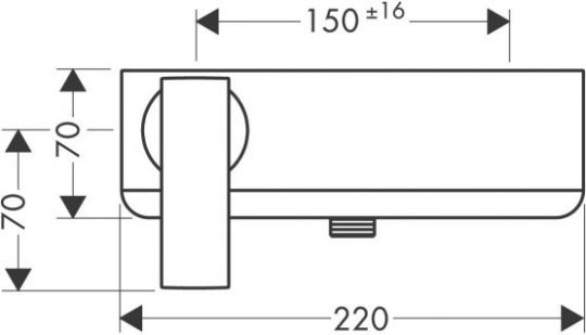 Смеситель Hansgrohe AXOR Citterio для душа 39600000 схема 1