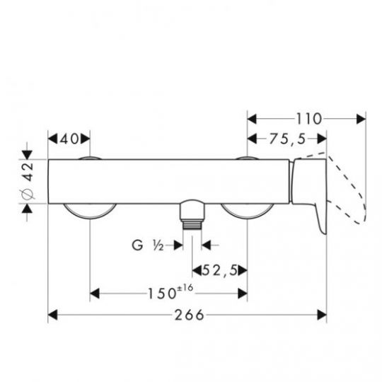 Смеситель Hansgrohe AXOR Citterio M для душа 34620000 ФОТО