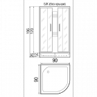 Душевая кабина AMUR Б/К 90/24 МТ