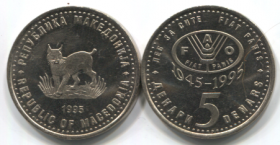 Македония 5 денар 1995 UNC