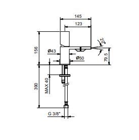 Смесители для биде Fantini Milano 3008F и 3008WF схема 2