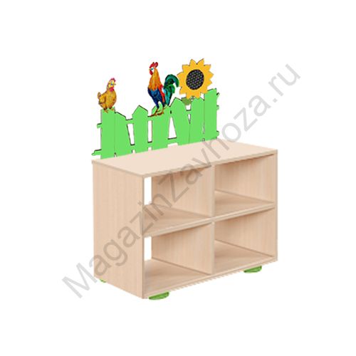 СТОЙКА ЗОНИРОВАНИЯ 4 СТЕЛЛАЖ 3 С ДЕКОРОМ