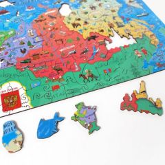 Деревянный пазл Карта России макси