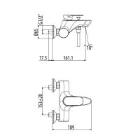 Смеситель для ванны с душевым комплектом Gattoni H2OMIX7000 7000070C0L схема 4