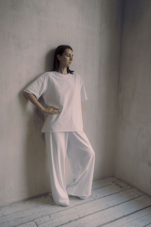 Брюки оверсайз белые