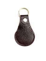 Брелок кожаный, цвет коричневый текстурный