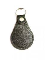 Брелок кожаный, цвет черный крокодил