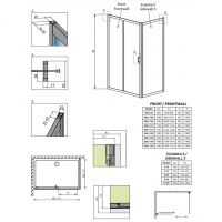 Стеклянное душевое ограждение Radaway Premium Plus DWJ+S схема 2