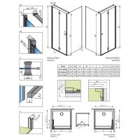 Стеклянный душевой уголок Radaway Eos KDJ B со складной дверью схема 2