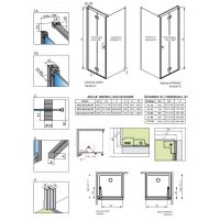 Душевое ограждение Radaway Nes 8 KDJ B со складной дверью схема 2