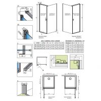 Душевой уголок Radaway Nes Black KDJ I Frame в черной раме схема 2